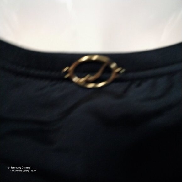 Modest Black 1 Pc. Jantzen Swim Dress Sweetheart Halter Tie Ruched Sz. 10 NWT - Picture 5 of 7